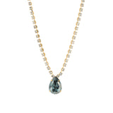 TOVA-Milli Necklace-Necklaces-14k Gold Plated, Indian Sapphire & White Crystal-Blue Ruby Jewellery-Vancouver Canada