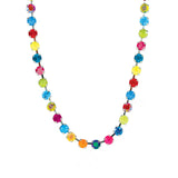 TOVA-Sarina Necklace-Necklaces-Silver Plated, Watermelon Crystal-Blue Ruby Jewellery-Vancouver Canada