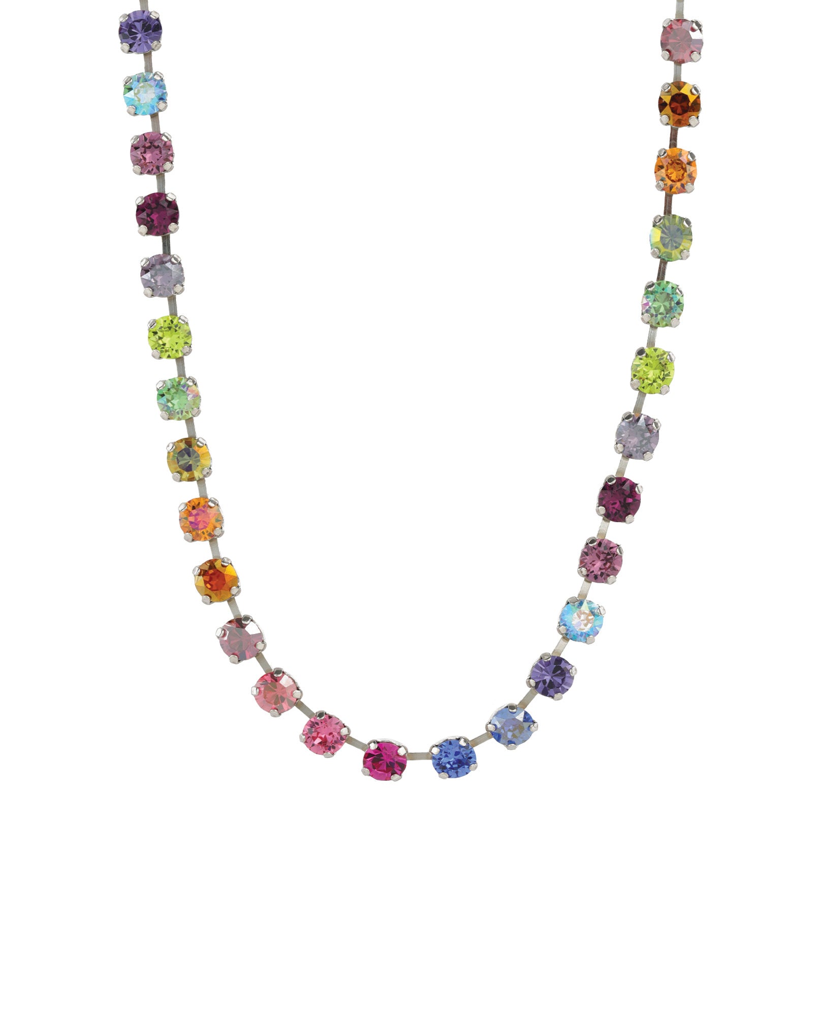 TOVA-Sarina Necklace-Necklaces-Silver Plated, Bohemian Wonderland Crystal-Blue Ruby Jewellery-Vancouver Canada