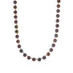 TOVA-Sarina Necklace-Necklaces-Silver Plated, Volcano Crystal-Blue Ruby Jewellery-Vancouver Canada