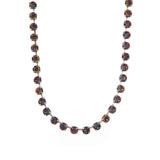 TOVA-Sarina Necklace-Necklaces-Silver Plated, Volcano Crystal-Blue Ruby Jewellery-Vancouver Canada