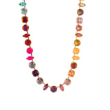 TOVA-Riya Necklace-Necklaces-14k Gold Plated, Mixed Crystal-Blue Ruby Jewellery-Vancouver Canada