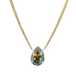 TOVA-Lumi Necklace-Necklaces-14k Gold Plated, Aqua Volcano Crystal-Blue Ruby Jewellery-Vancouver Canada