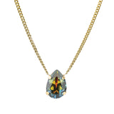 TOVA-Lumi Necklace-Necklaces-14k Gold Plated, Aqua Volcano Crystal-Blue Ruby Jewellery-Vancouver Canada