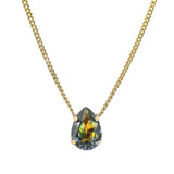 TOVA-Lumi Necklace-Necklaces-14k Gold Plated, Golden Sahara Crystal-Blue Ruby Jewellery-Vancouver Canada