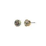 TOVA-Chrisley Studs-Earrings-14k Gold Plated, Starlight Crystal-Blue Ruby Jewellery-Vancouver Canada