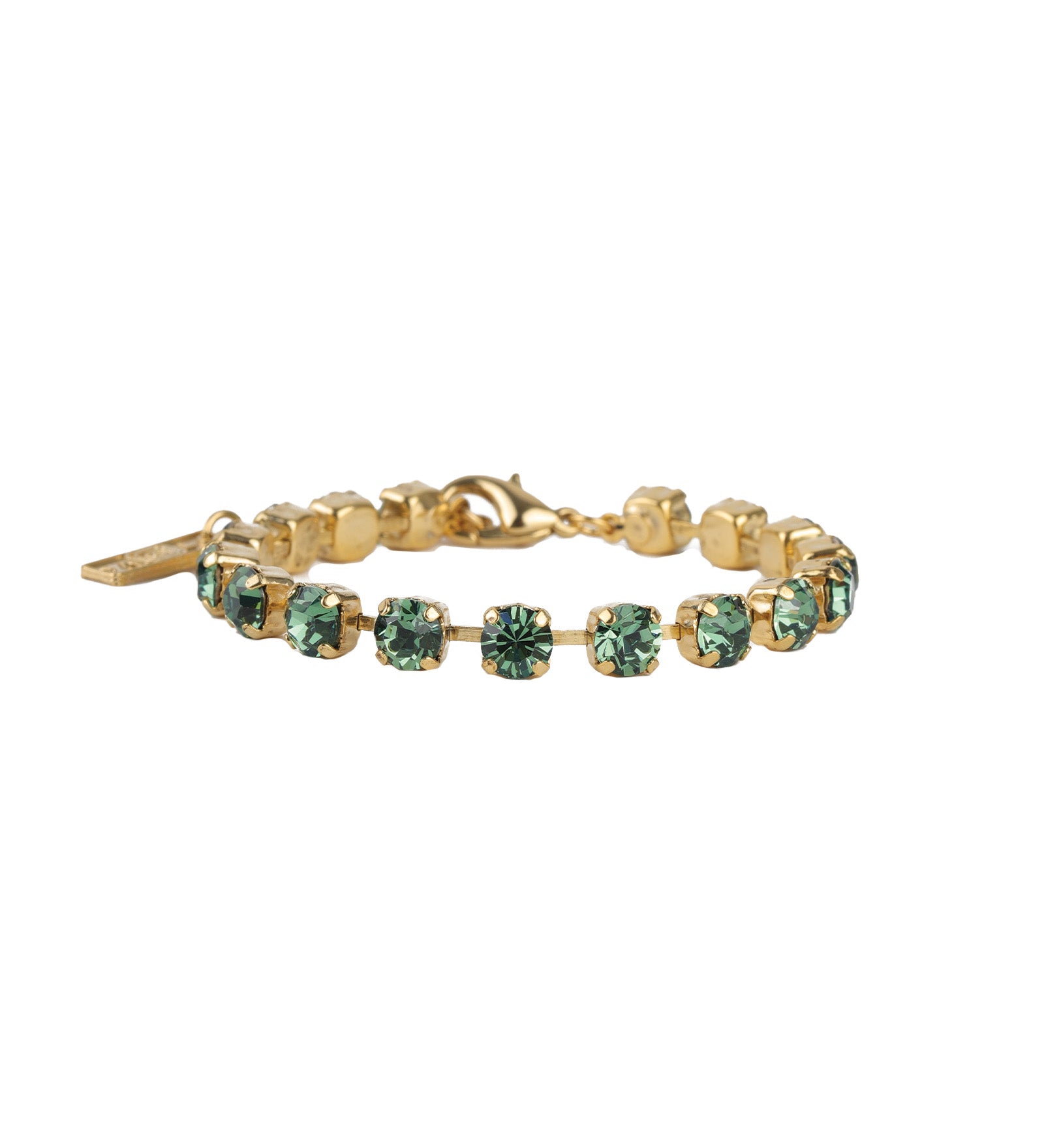 TOVA-Sarina Bracelet-Bracelets-14k Gold Plated, Erinite Crystal-Blue Ruby Jewellery-Vancouver Canada