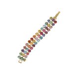 Rainbow Mini Bracelet 14k Gold Plated, Bohemian Wonderland Crystal