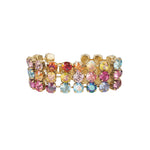 Rainbow Mini Bracelet 14k Gold Plated, Bohemian Wonderland Crystal