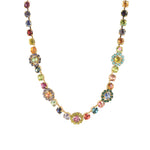 Small Milli Necklace 14k Gold Plated, Mixed Crystal