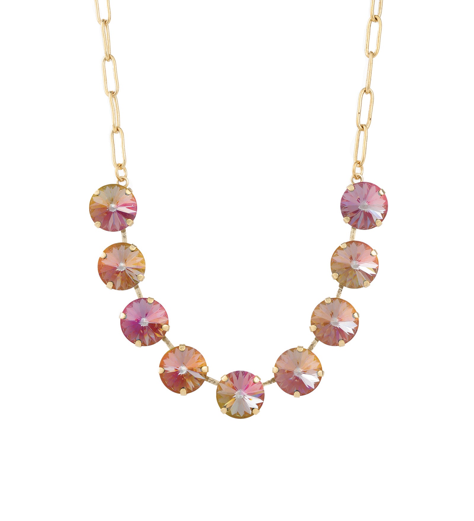 TOVA-Mini Sofia Necklace-Necklaces-14k Gold Plated, Starlight Crystal-Blue Ruby Jewellery-Vancouver Canada