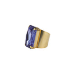 TOVA-Soleil Ring-Rings-14k Gold Plated, Tanzanite Crystal-Blue Ruby Jewellery-Vancouver Canada