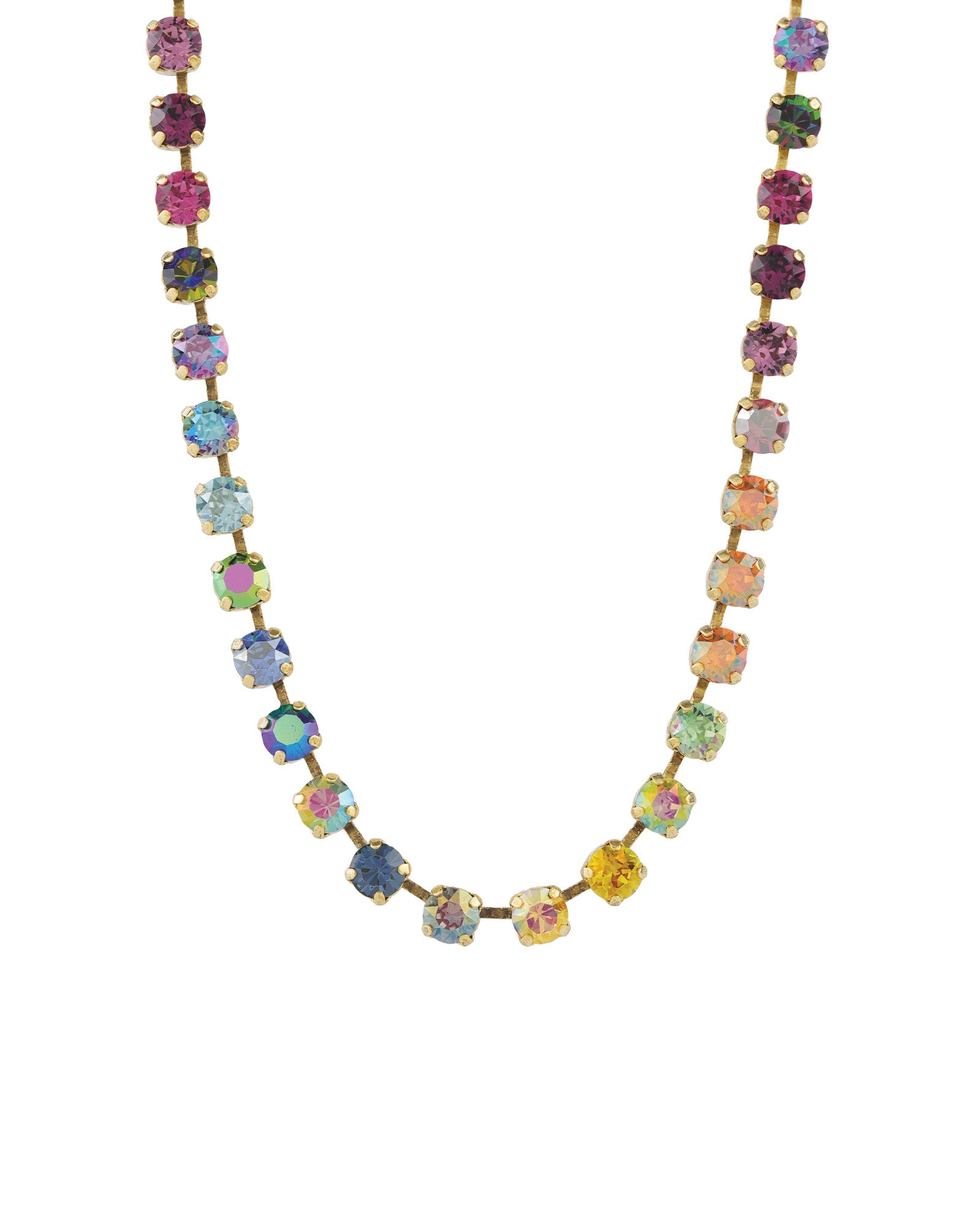 TOVA-Sarina Necklace-Necklaces-14k Gold Plated, Addy Crystal-Blue Ruby Jewellery-Vancouver Canada