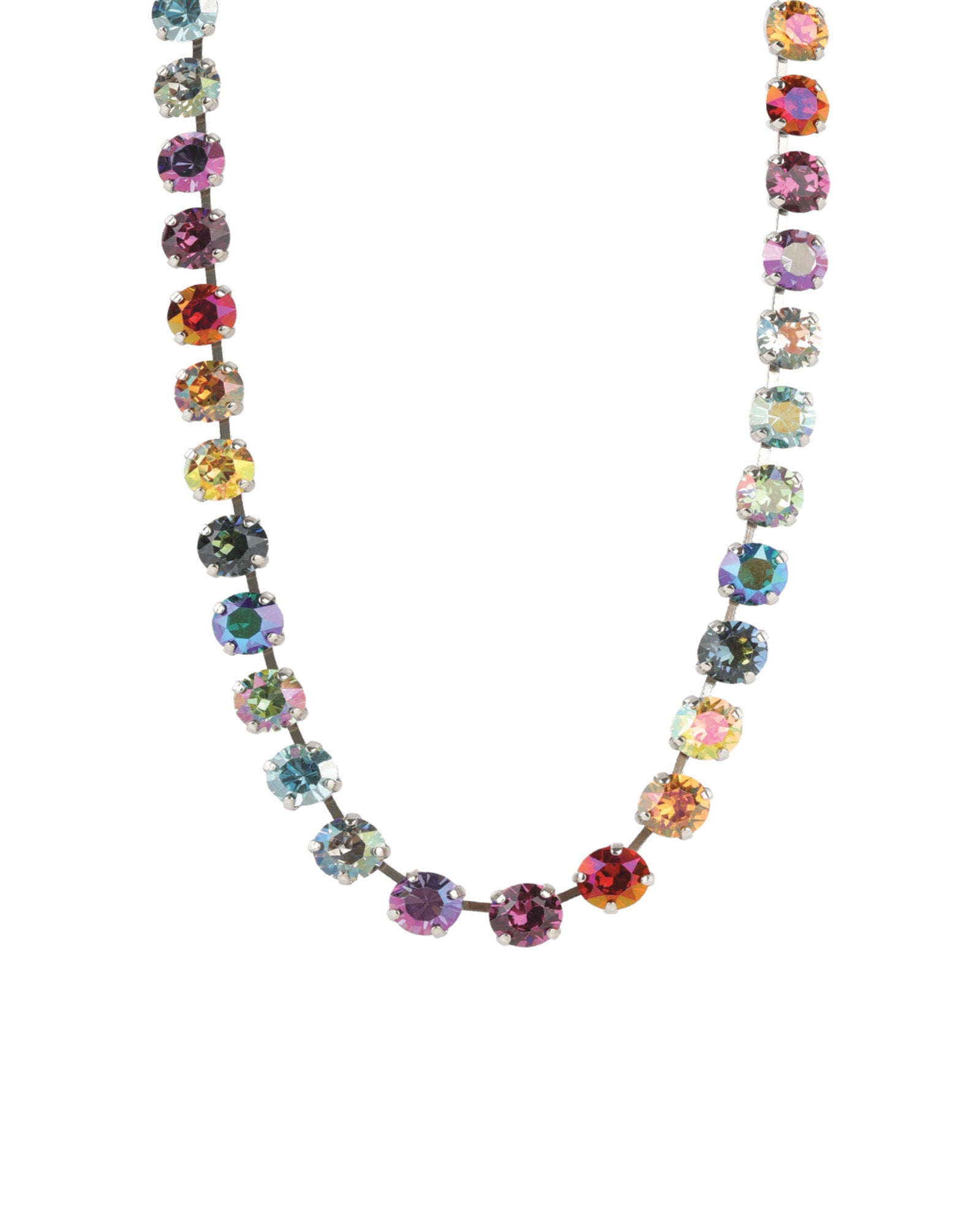 TOVA-Oakland Necklace-Necklaces-Silver Plated, Bohemian Wonderland Crystal-Blue Ruby Jewellery-Vancouver Canada