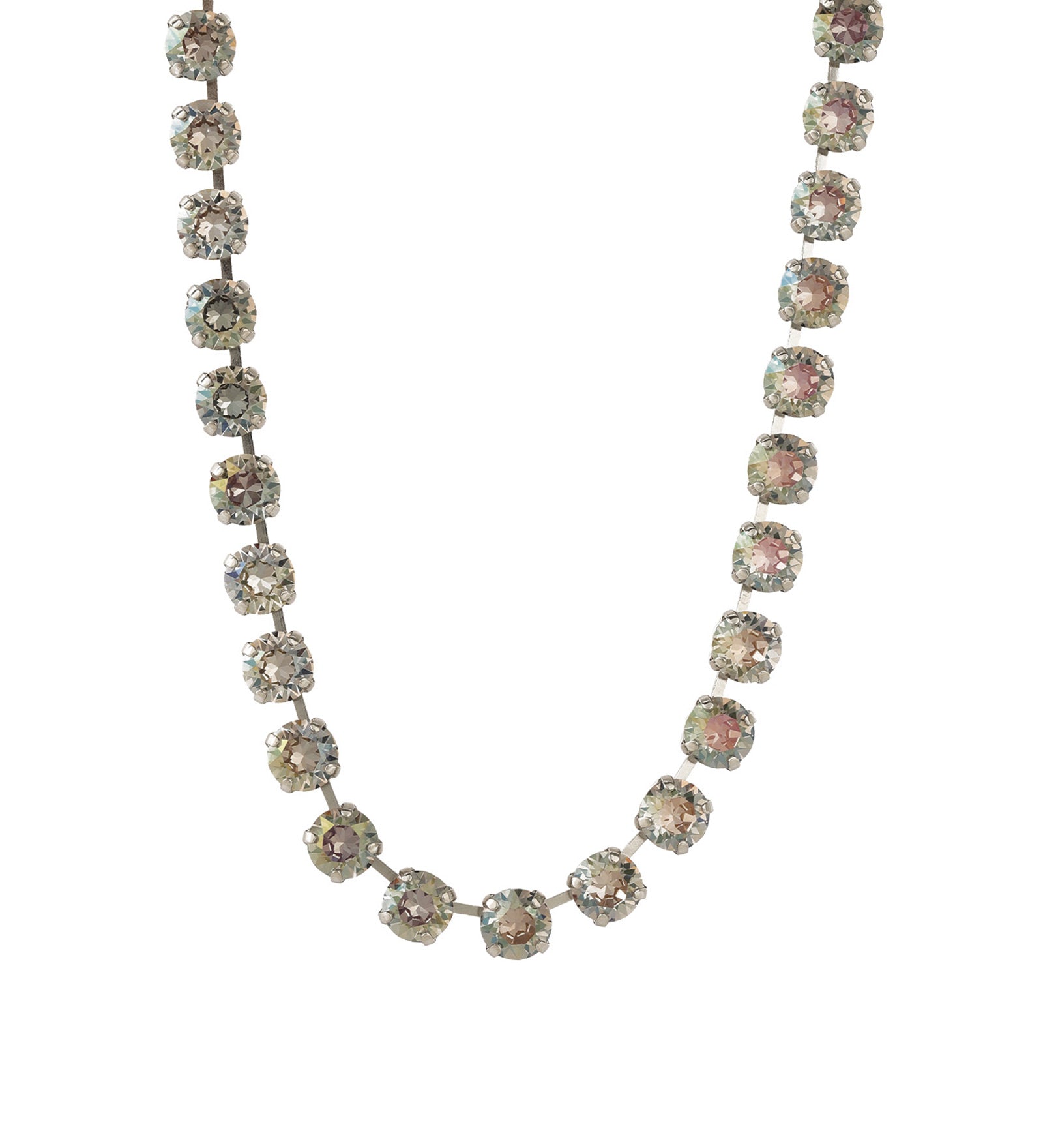 TOVA-Oakland Necklace-Necklaces-Silver Plated, Starlight Crystal-Blue Ruby Jewellery-Vancouver Canada