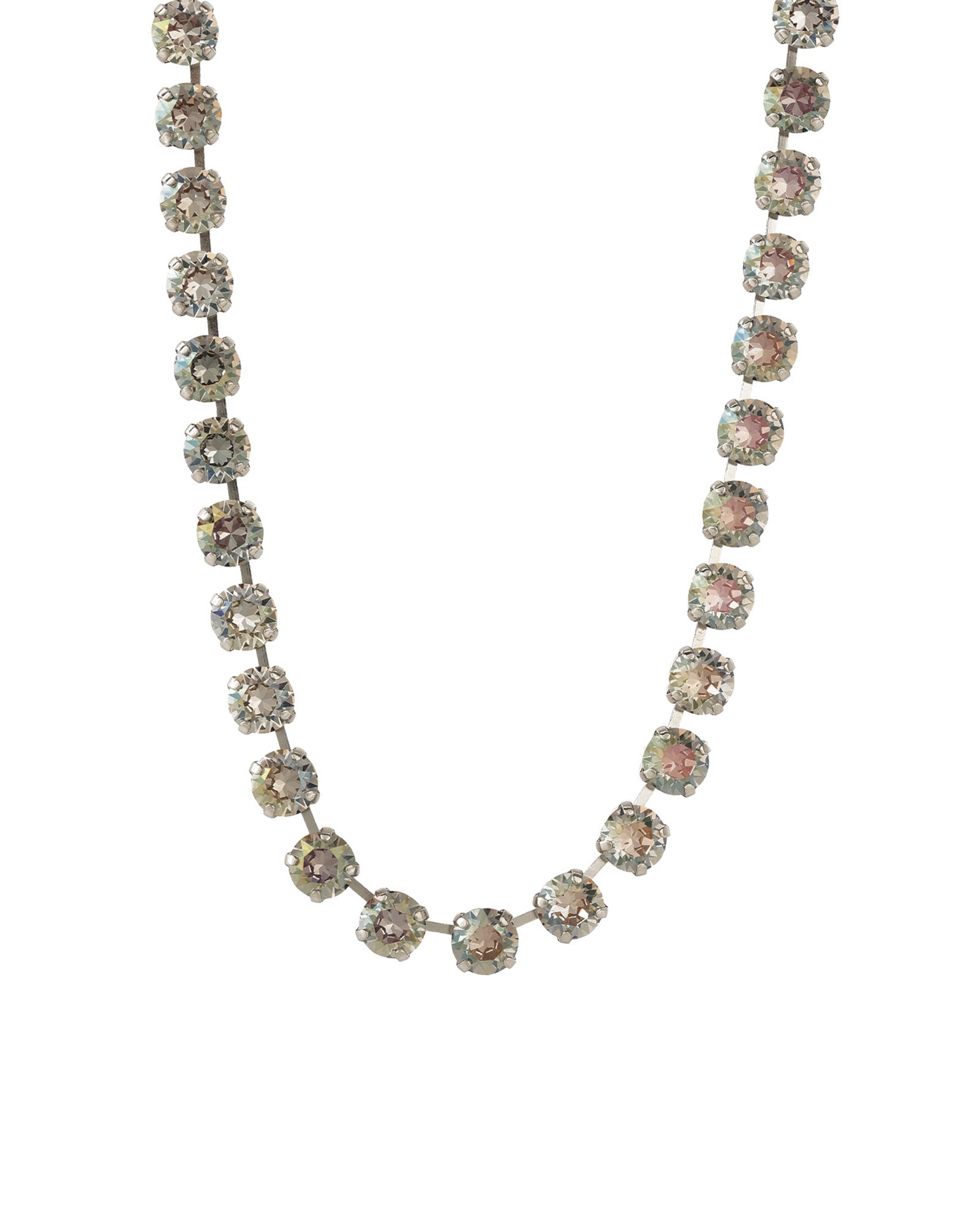 TOVA-Oakland Necklace-Necklaces-Silver Plated, Starlight Crystal-Blue Ruby Jewellery-Vancouver Canada