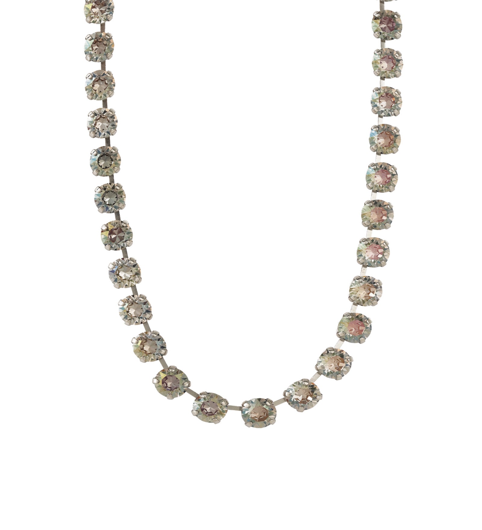 TOVA-Oakland Necklace-Necklaces-Silver Plated, Starlight Crystal-Blue Ruby Jewellery-Vancouver Canada