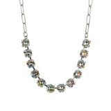 TOVA-Mini Oakland Necklace-Necklaces-Silver Plated, Starlight Crystal-Blue Ruby Jewellery-Vancouver Canada