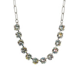 TOVA-Mini Oakland Necklace-Necklaces-Silver Plated, Starlight Crystal-Blue Ruby Jewellery-Vancouver Canada