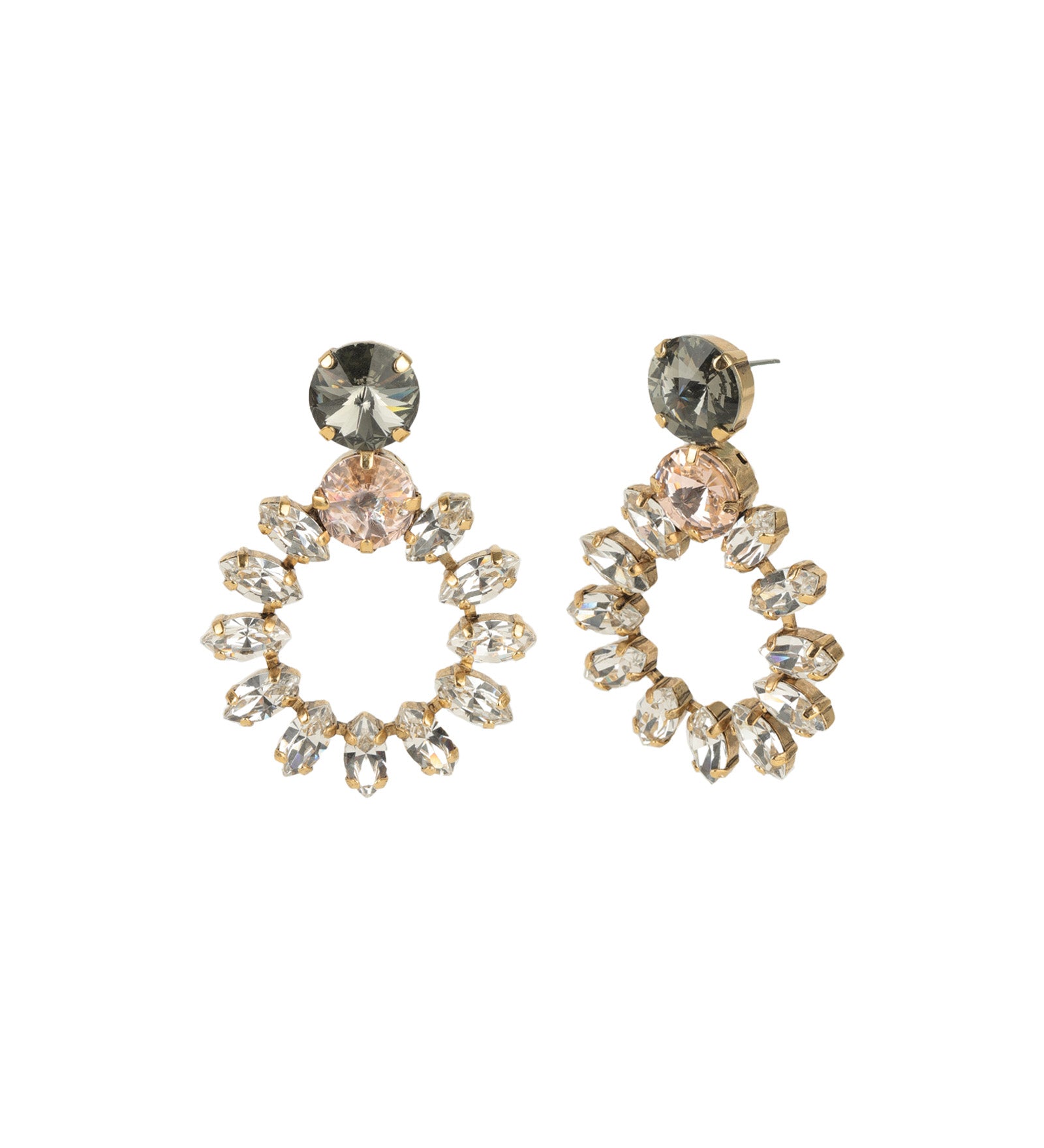 Mimi Studs 14k Gold Plated, Starlight Crystal