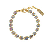 TOVA-Sarina Bracelet-Bracelets-14k Gold Plated, Starlight Crystal-Blue Ruby Jewellery-Vancouver Canada