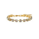 TOVA-Sarina Bracelet-Bracelets-14k Gold Plated, Starlight Crystal-Blue Ruby Jewellery-Vancouver Canada