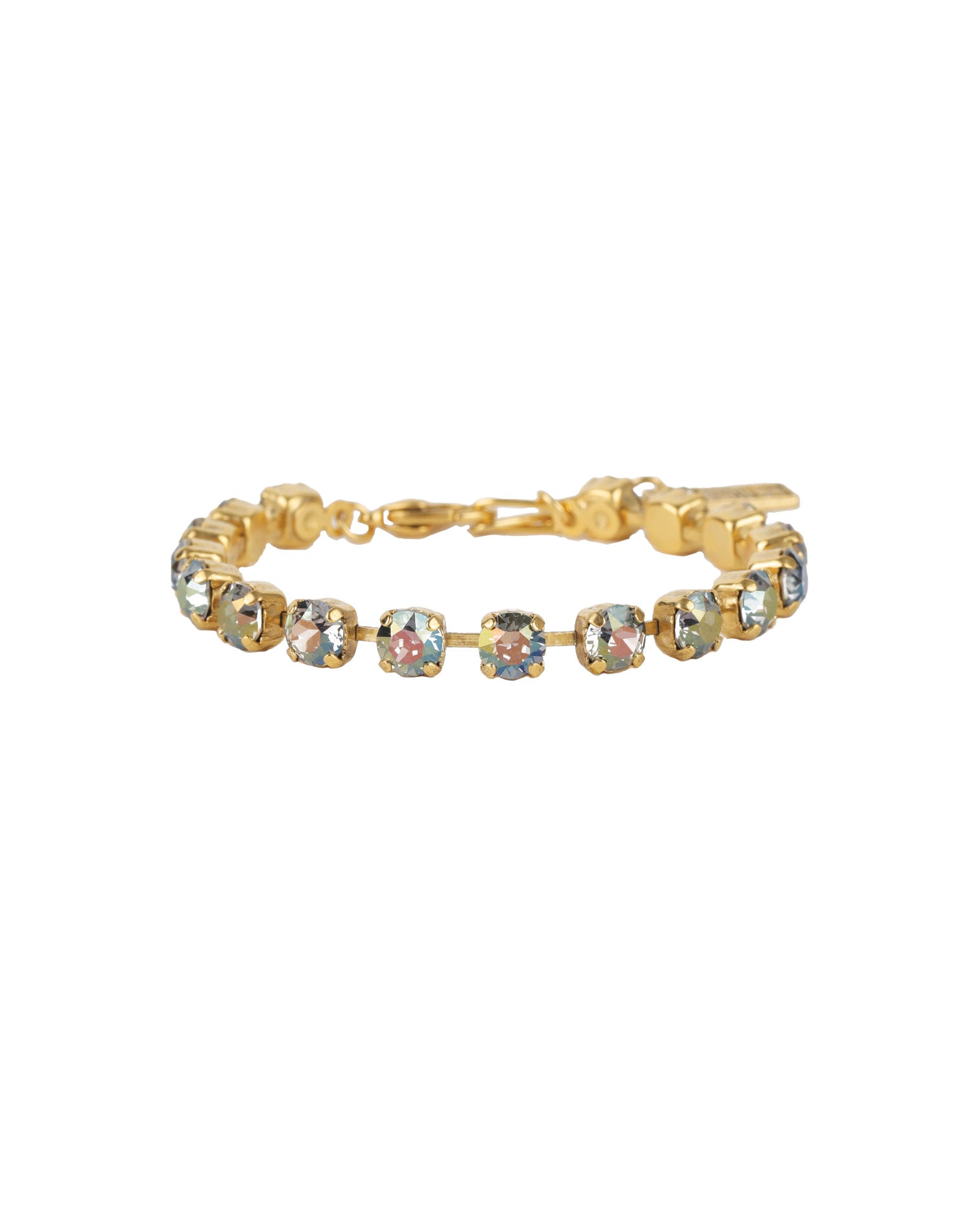 TOVA-Sarina Bracelet-Bracelets-14k Gold Plated, Starlight Crystal-Blue Ruby Jewellery-Vancouver Canada