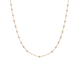 Diamond Cut Rosary Chain Necklace 14k Yellow Gold / 20"