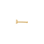 Trillium Nose Stud 10k Yellow Gold, Cubic Zirconia