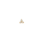 Trillium Nose Stud 10k Yellow Gold, Cubic Zirconia