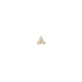 Trillium Nose Stud 10k Yellow Gold, Cubic Zirconia