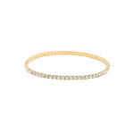 1 Row 2.5mm CZ Stretch Bracelet Gold Plated, Cubic Zirconia