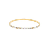 1 Row 2.5mm CZ Stretch Bracelet Gold Plated, Cubic Zirconia