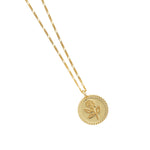 Wolf Circus-Rose Coin Necklace-Necklaces-Gold Plated, 14k Gold Filled-Blue Ruby Jewellery-Vancouver Canada