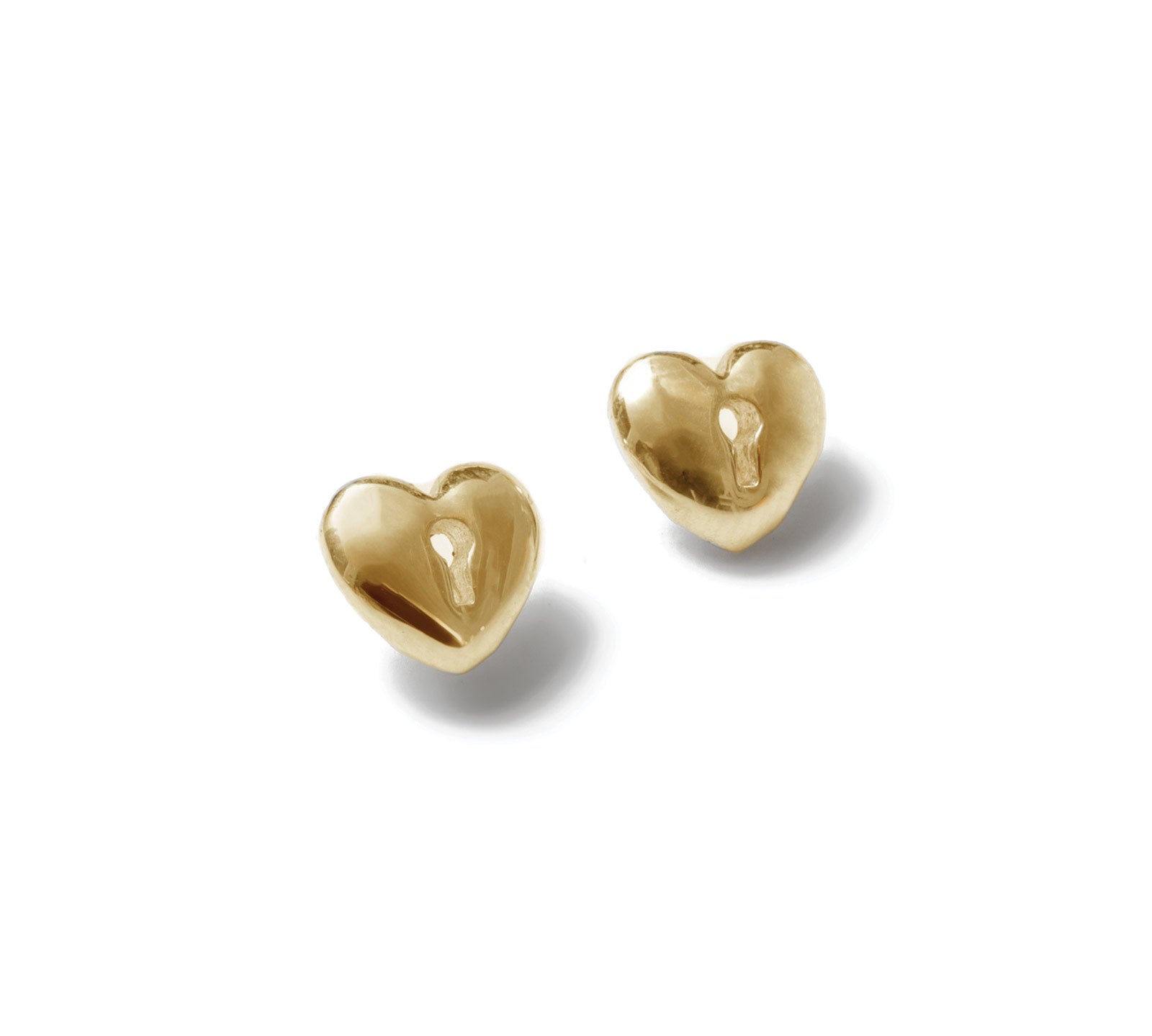 Heartlock Studs 14k Gold Plated