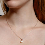 Emmy Necklace Sterling Silver, White Pearl