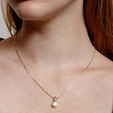 Emmy Necklace Sterling Silver, White Pearl