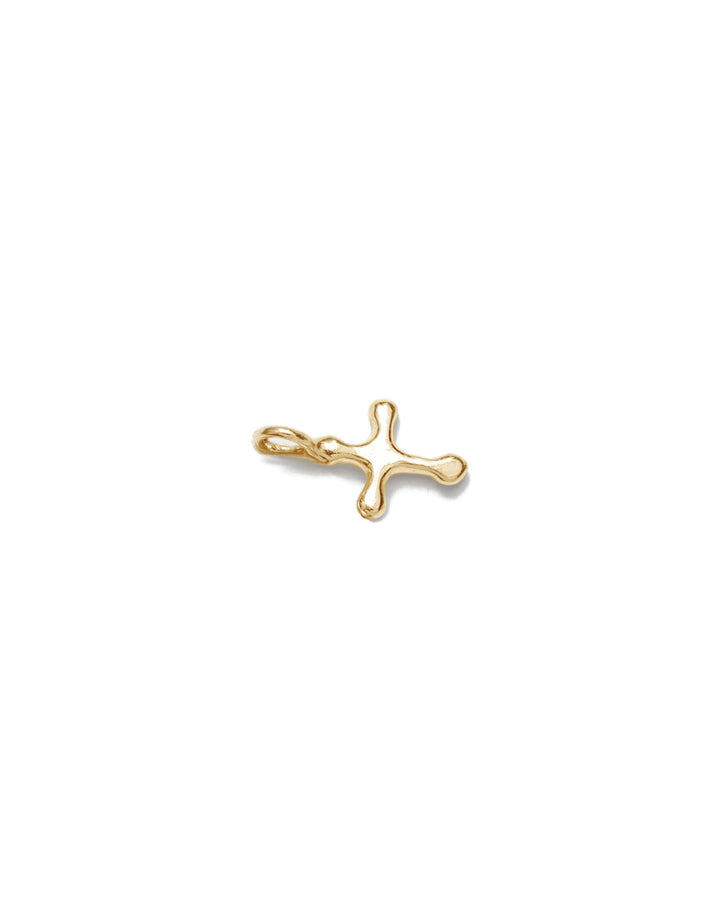 Mini Cross Charm 14k Gold Plated