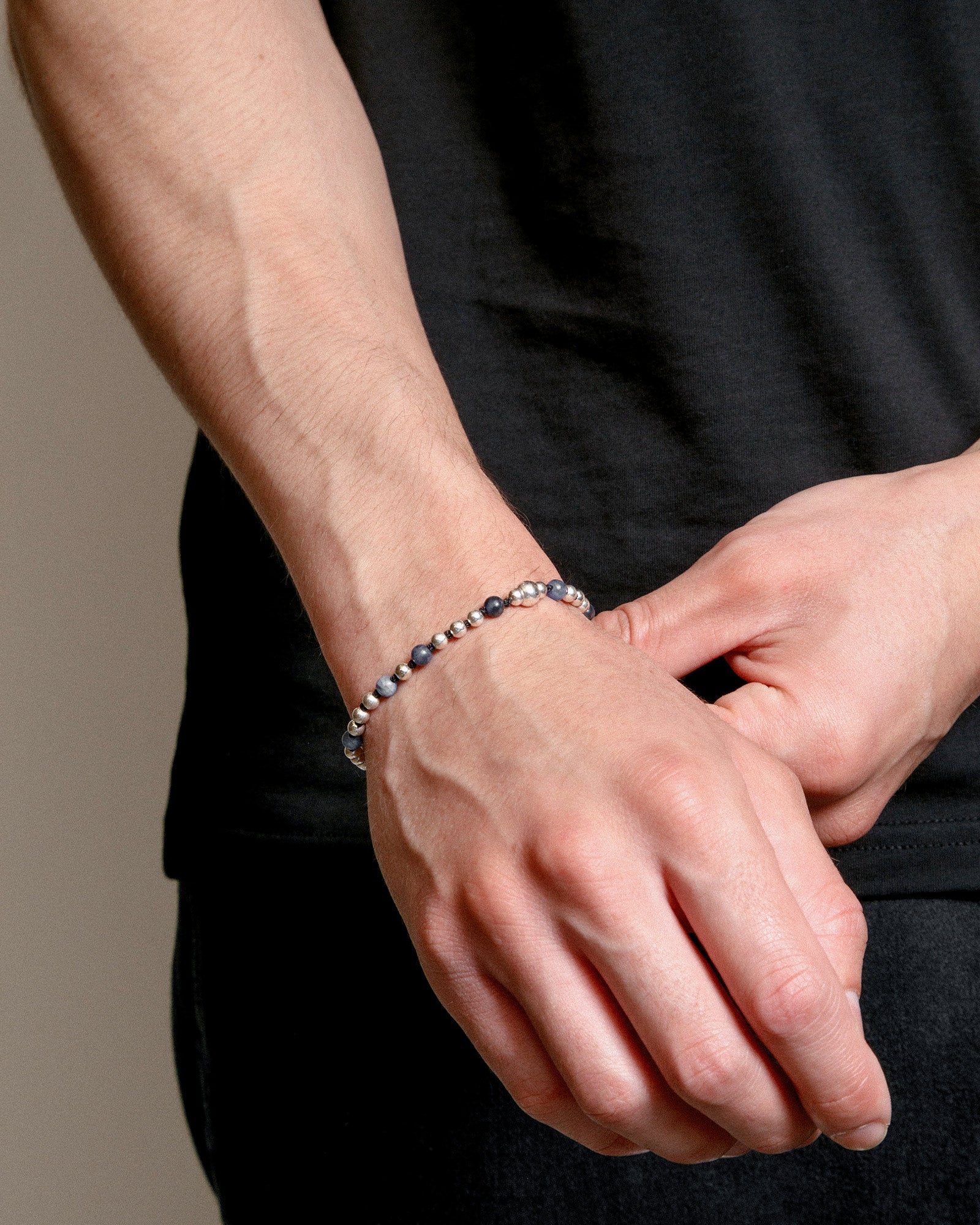 Caleb Bracelet Sterling Silver, Sodalite / 8"