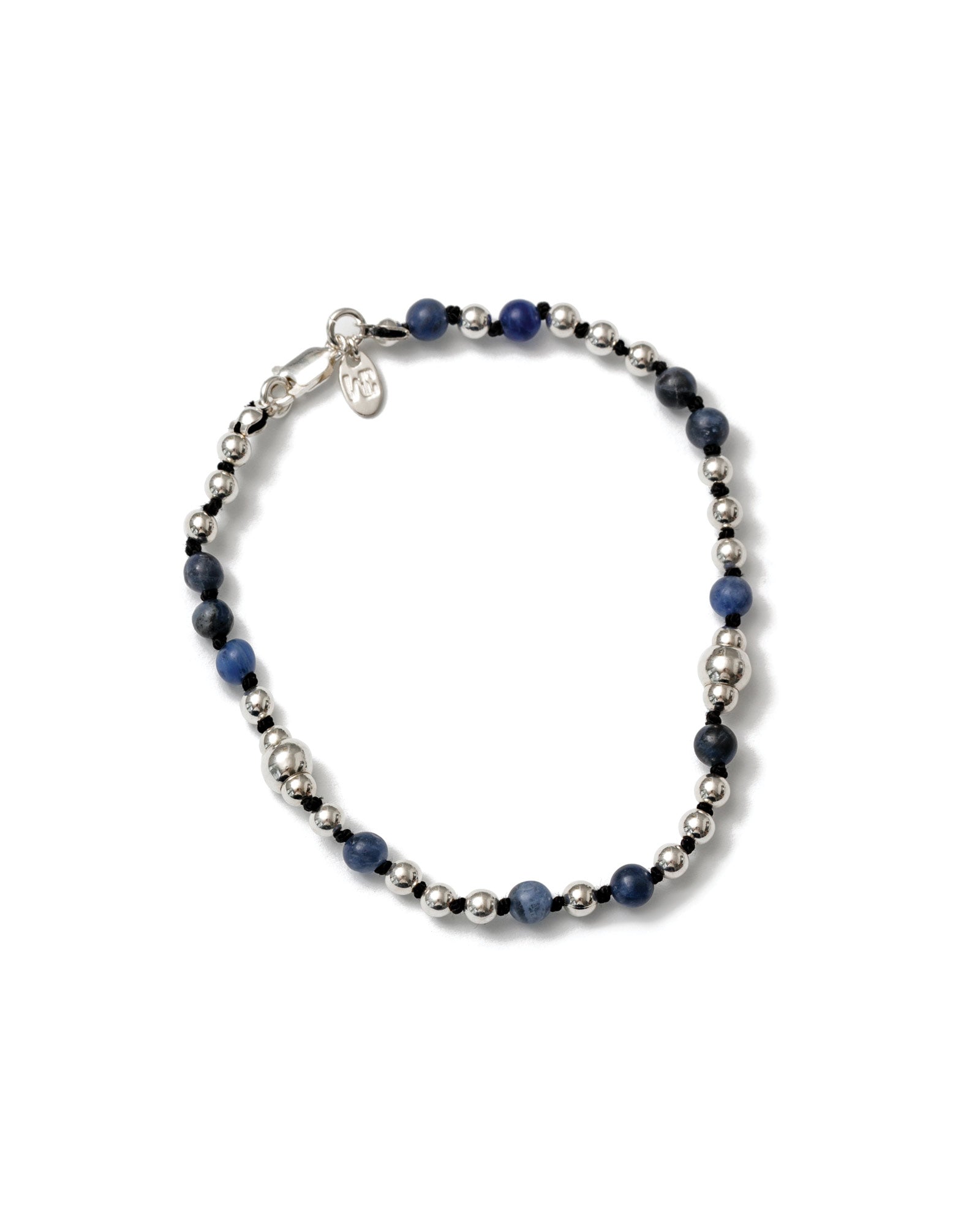 Caleb Bracelet Sterling Silver, Sodalite / 8"