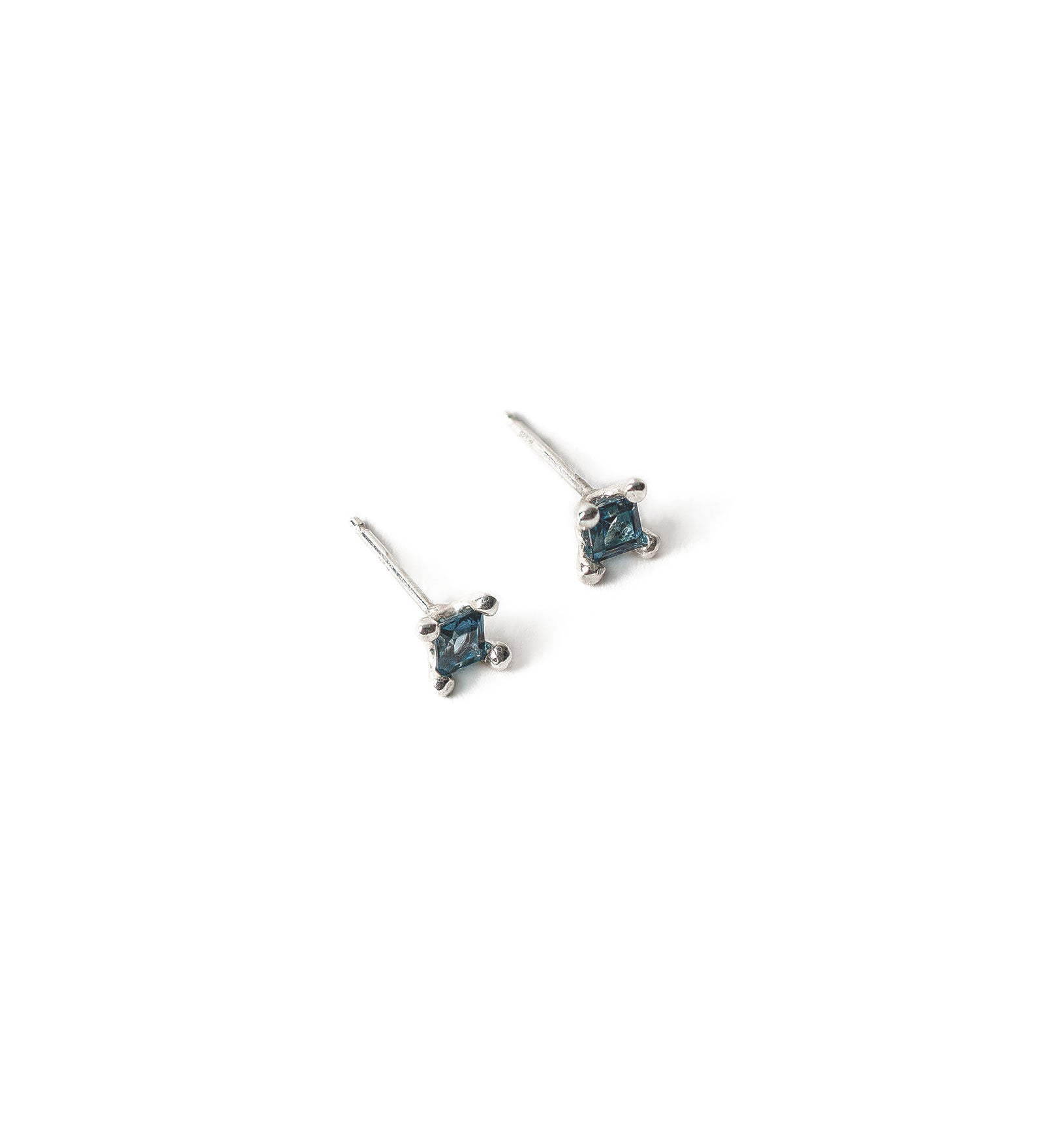 Josie Studs Sterling Silver, Blue Topaz