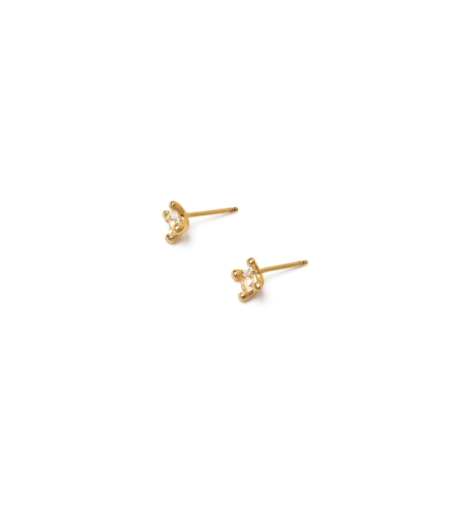 Josie Studs 14k Gold Plated, Seafoam Amethyst