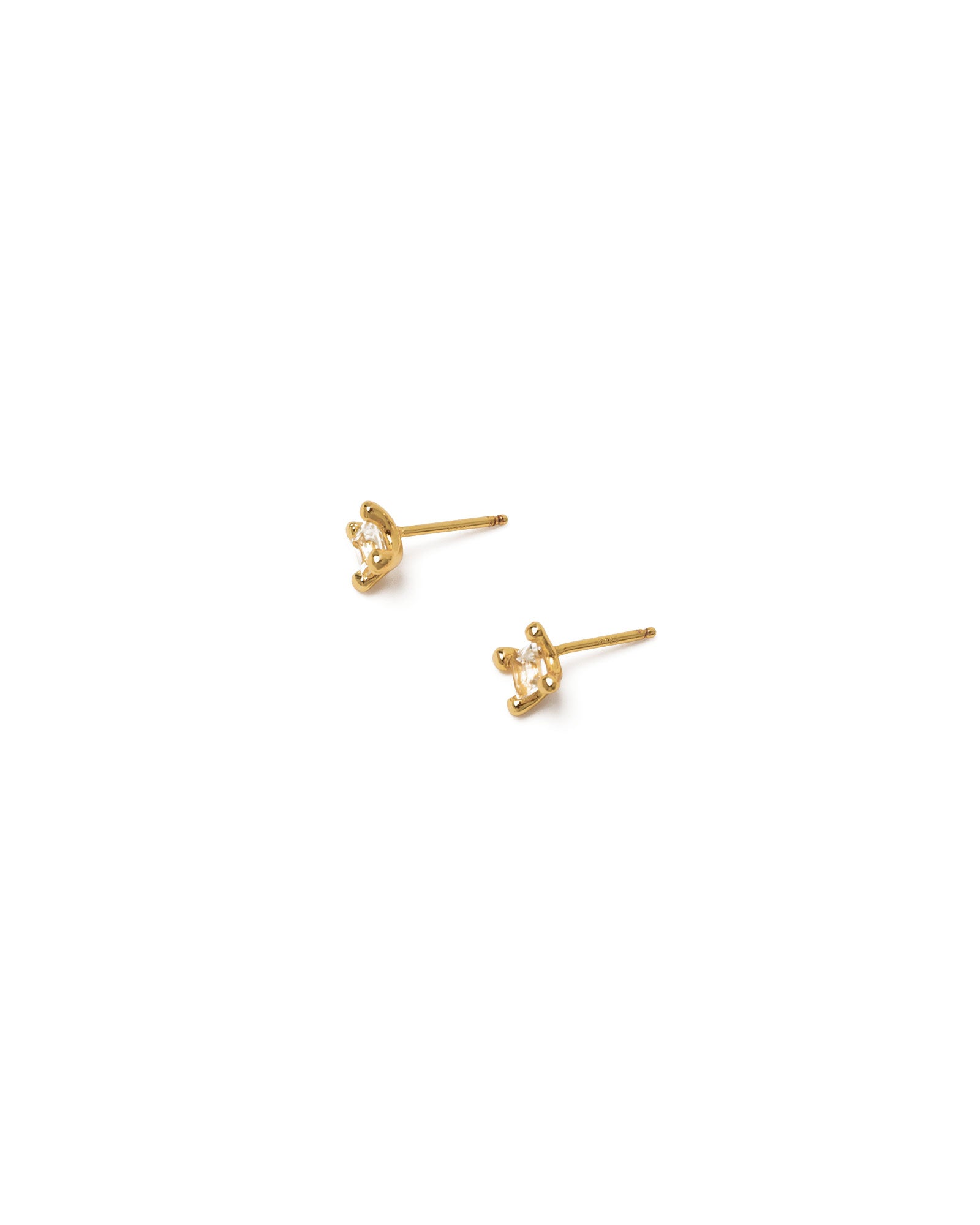 Josie Studs 14k Gold Plated, Seafoam Amethyst