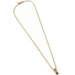 Mira Necklace 14k Gold Plated, Blue Topaz