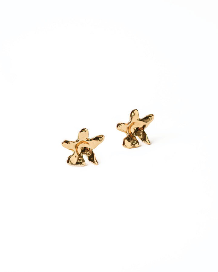 Flower Studs 14k Gold Plated