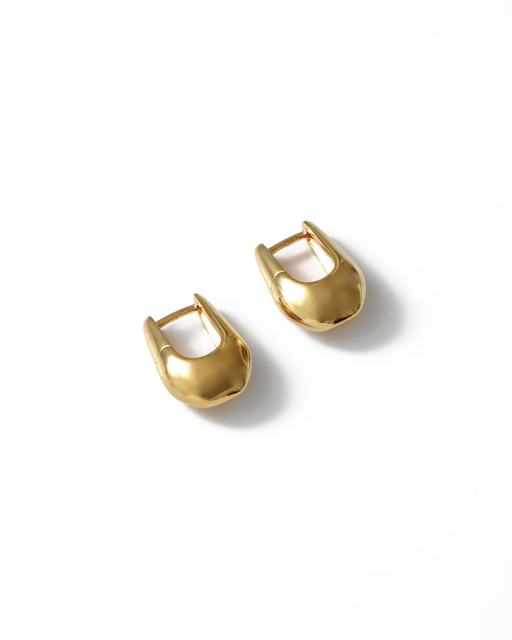 Baguette Hoops 14k Gold Plated