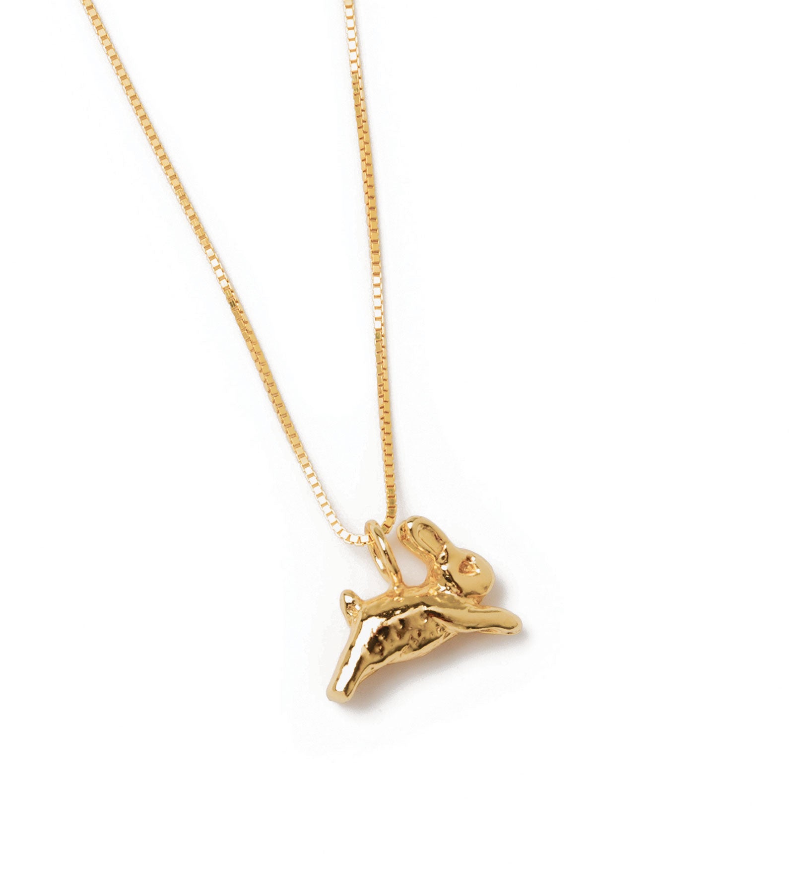 Bunny Charm Necklace 14k Gold Plated