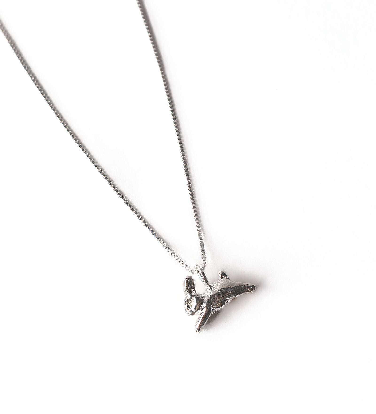 Bunny Charm Necklace Sterling Silver