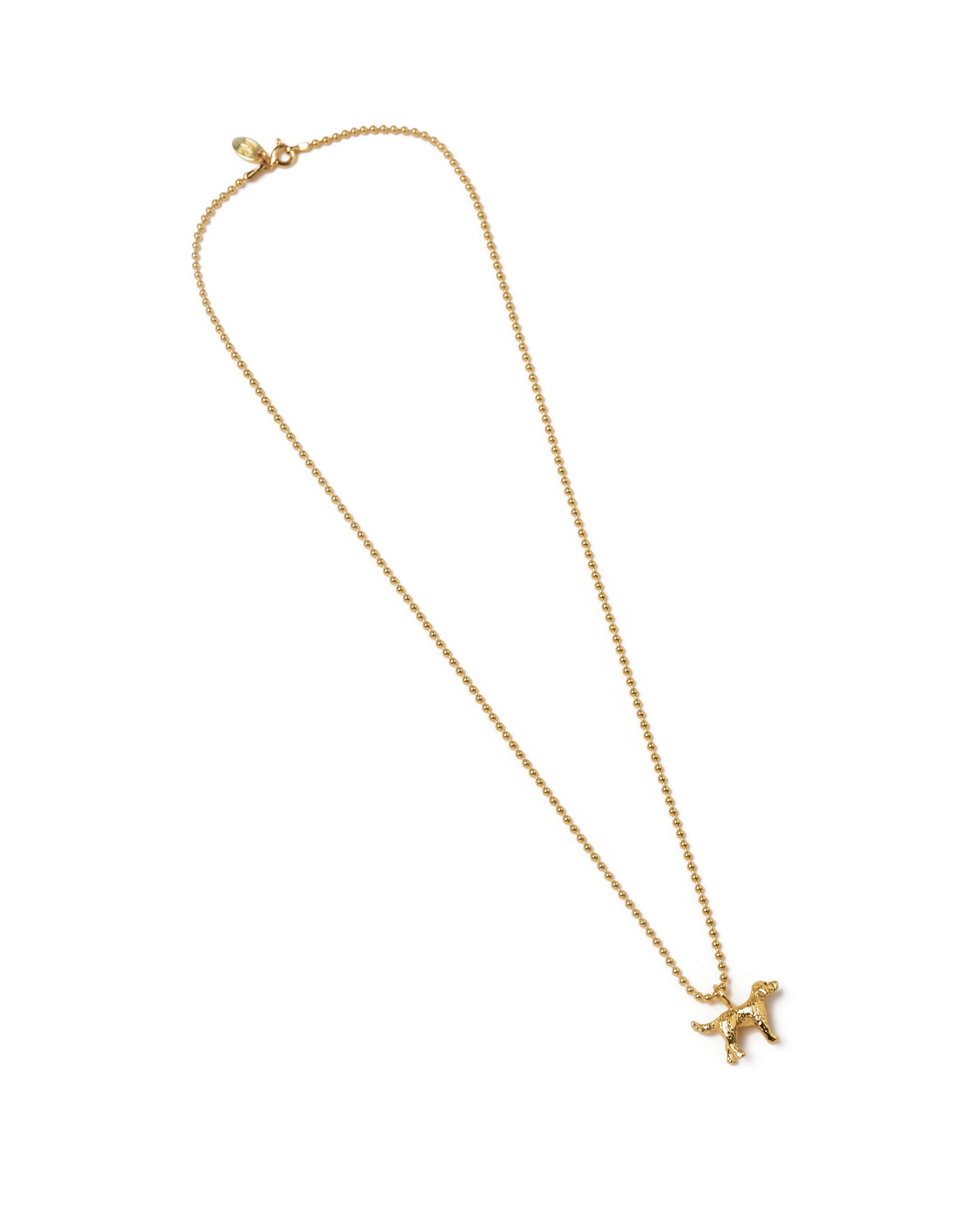 Dog Charm Necklace 14k Gold Plated