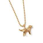 Dog Charm Necklace 14k Gold Plated